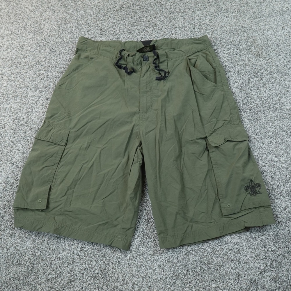 Boy Scouts Of America Shorts Mens M Green Cargo Centennial Uniform BSA Outdoor